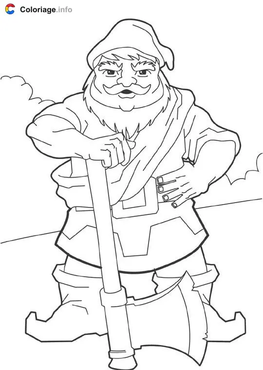 Coloriage Dwarf dessin 2 - Mythologie à imprimer