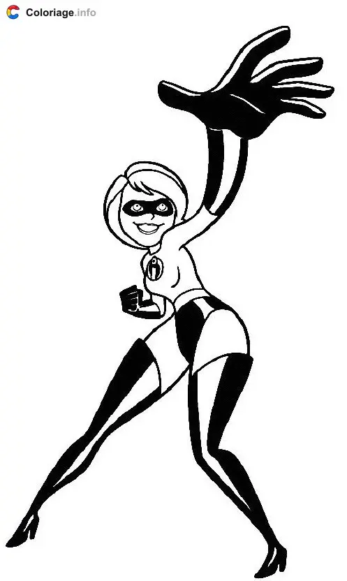 Coloriage Élastigirl - Les Indestructibles à imprimer