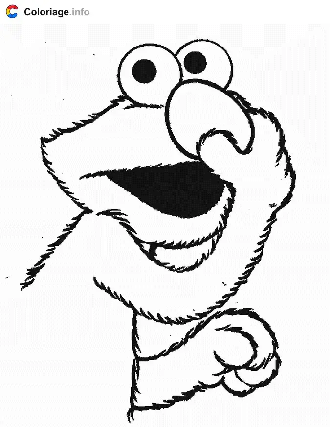 Coloriage Elmo 001 - Elmo à imprimer