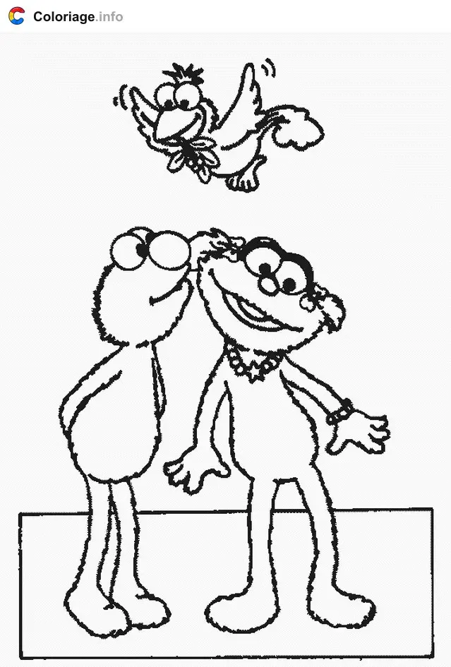 Coloriage Elmo 002 - Elmo à imprimer