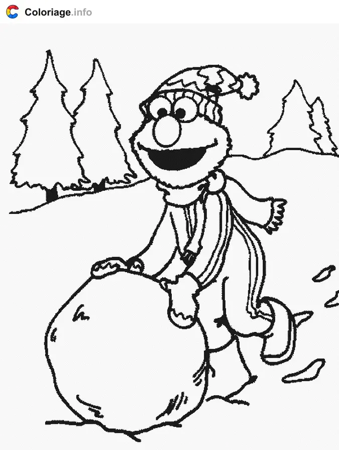 Coloriage Elmo 004 - Elmo à imprimer