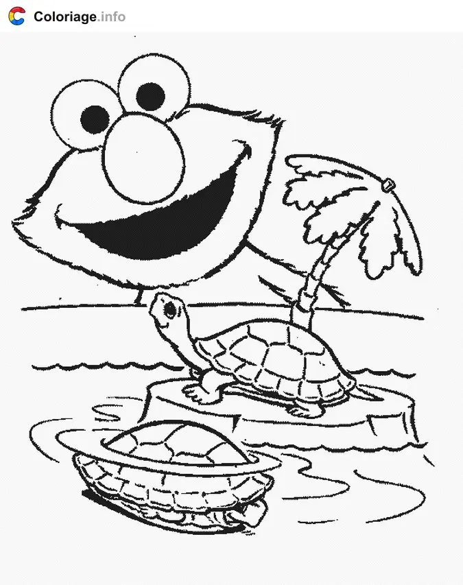 Coloriage Elmo 005 - Elmo à imprimer