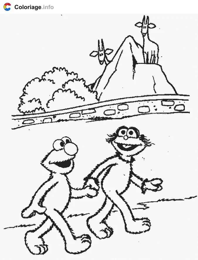 Coloriage Elmo 006 - Elmo à imprimer