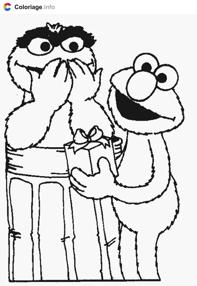 Coloriage Elmo 007 - Elmo à imprimer