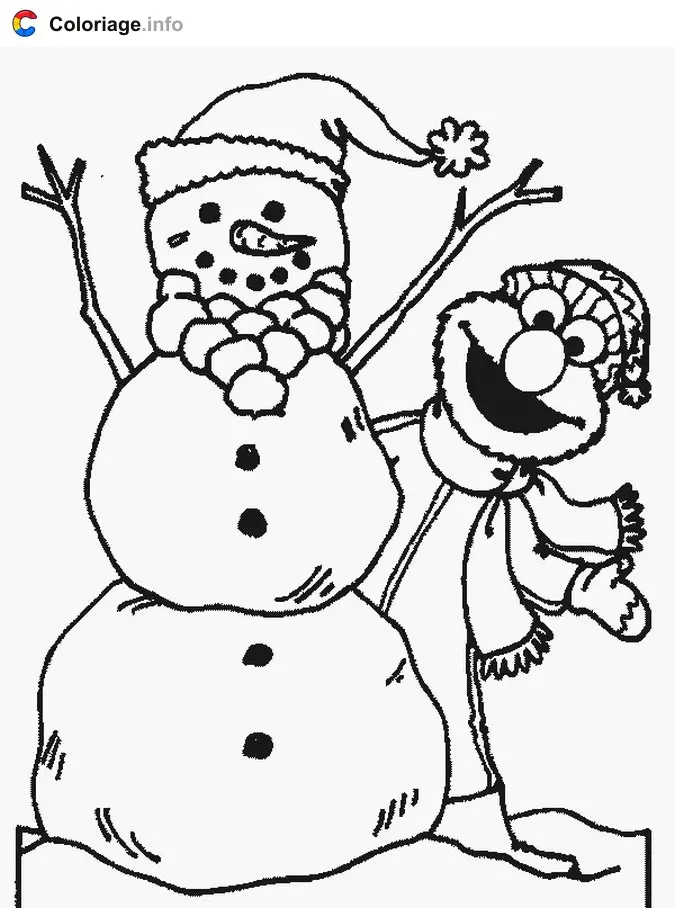 Coloriage Elmo 008 - Elmo à imprimer