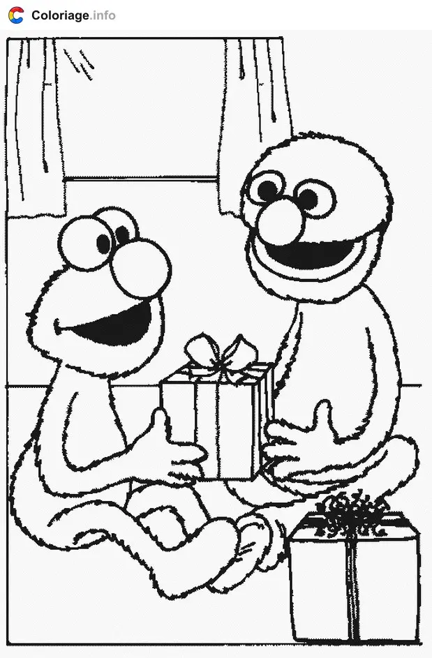 Coloriage Elmo 010 - Elmo à imprimer