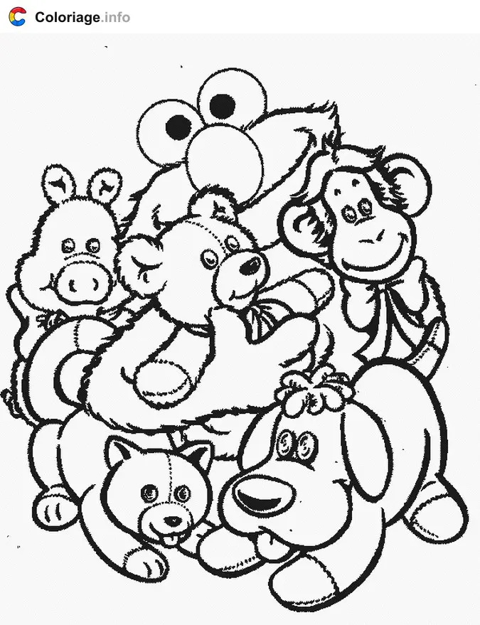 Coloriage Elmo 011 - Elmo à imprimer