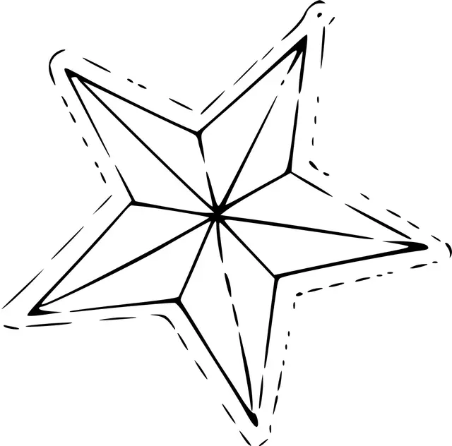 Coloriage Étoile De Sapin De Noël - Étoile à imprimer