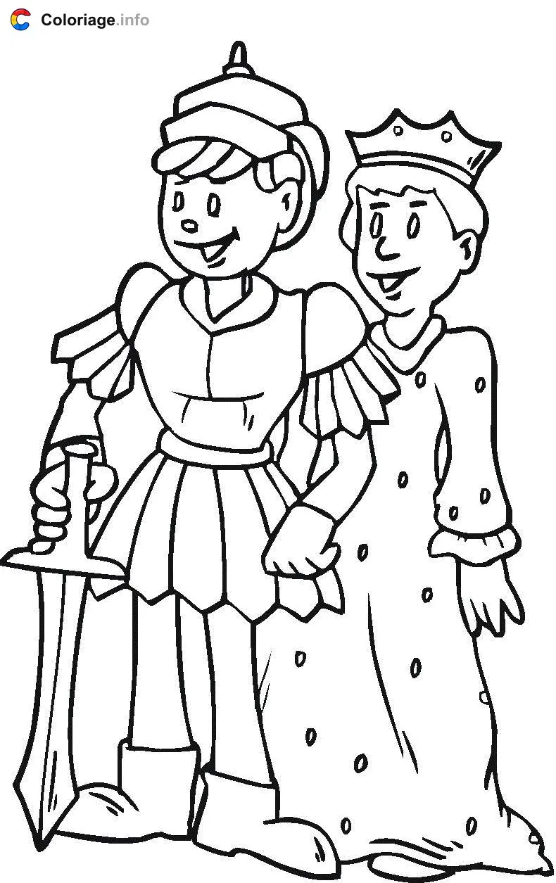 Coloriage Famille royale - Royauté à imprimer