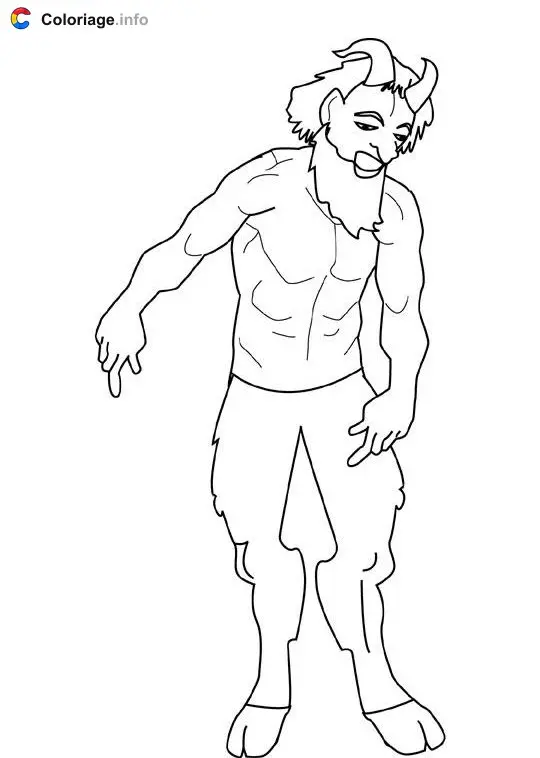 Coloriage Faune coloriage 1 - Mythologie à imprimer