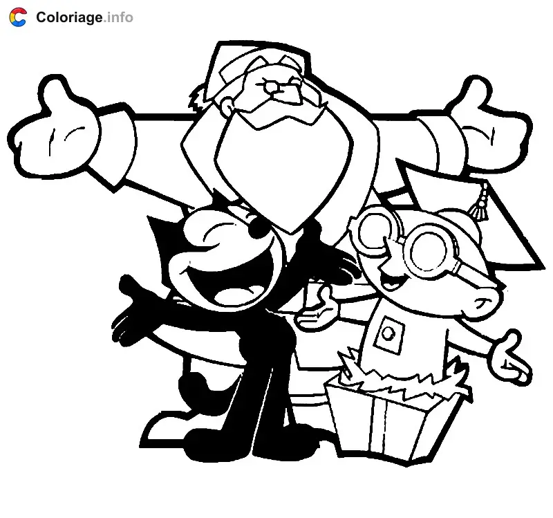 Coloriage Félix 003 - Félix le Chat à imprimer