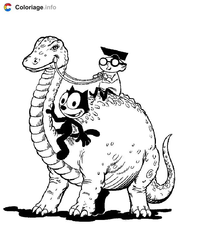Coloriage Félix 004 - Félix le Chat à imprimer