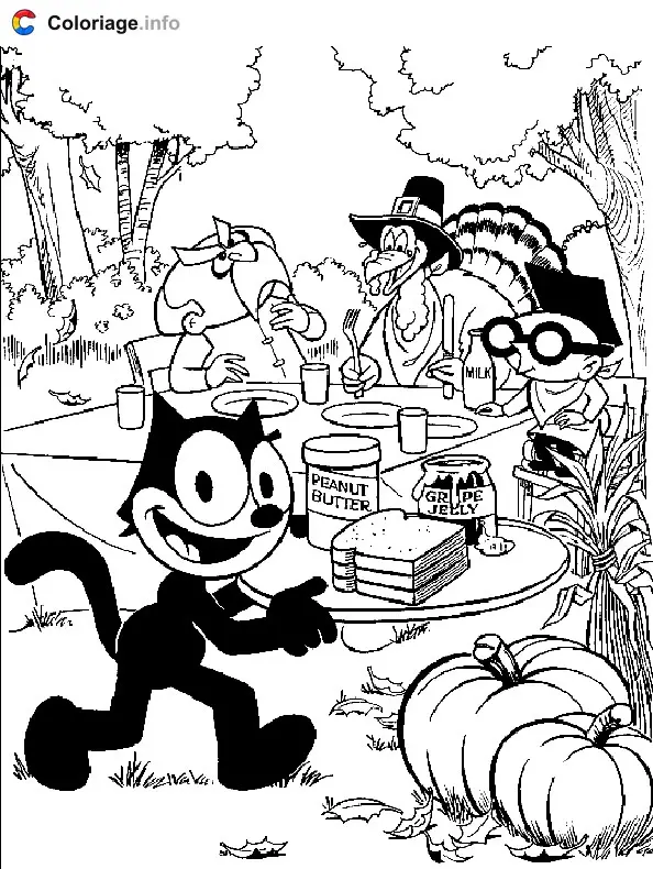 Coloriage Félix 006 - Félix le Chat à imprimer