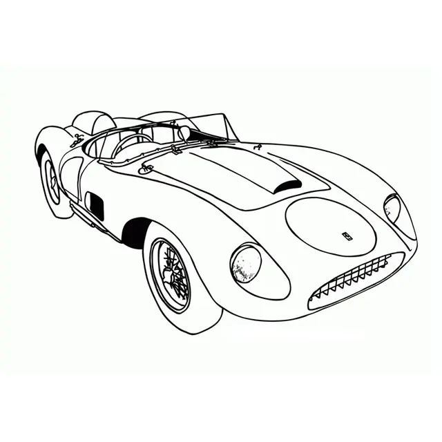 Coloriage Ferrari F70 - Voiture à imprimer