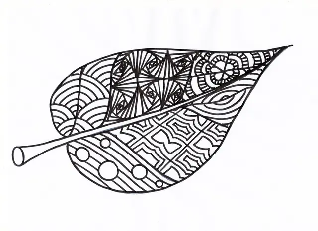 Coloriage Feuille Automne Adulte - Automne à imprimer