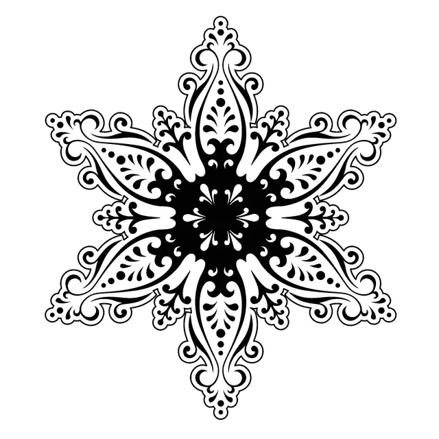 Coloriage Flocon De Neige Effet Fleurs Floral - Flocon de neige à imprimer