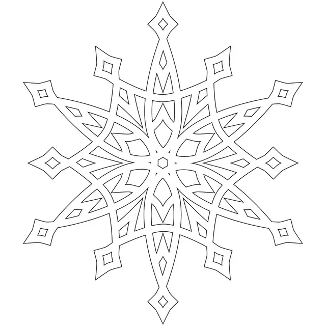 Coloriage Flocon Snowflake - Flocon de neige à imprimer
