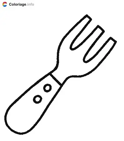 Coloriage Fourchette - Cuisine à imprimer