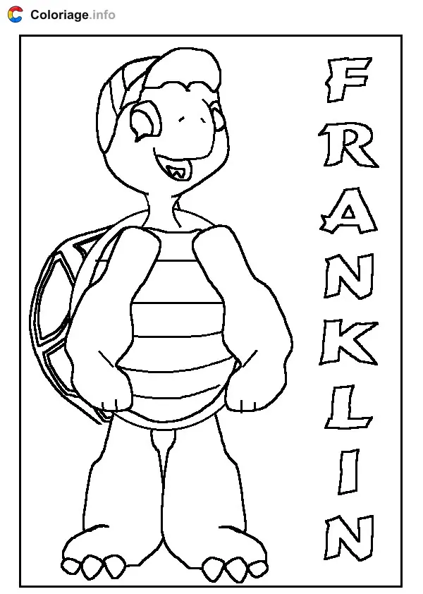 Coloriage Franklin 008 - Franklin à imprimer