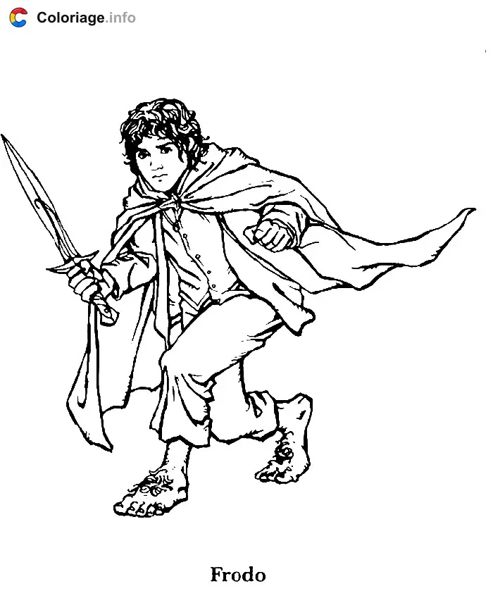 Coloriage Frodo - Le Seigneur des anneaux à imprimer
