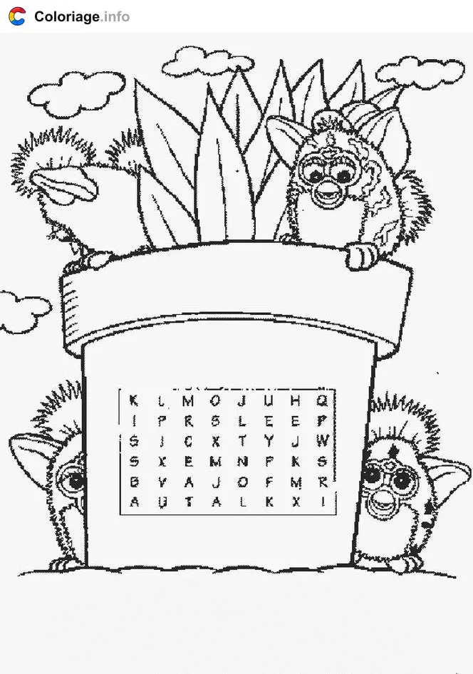 Coloriage Furby 003 - Furby à imprimer