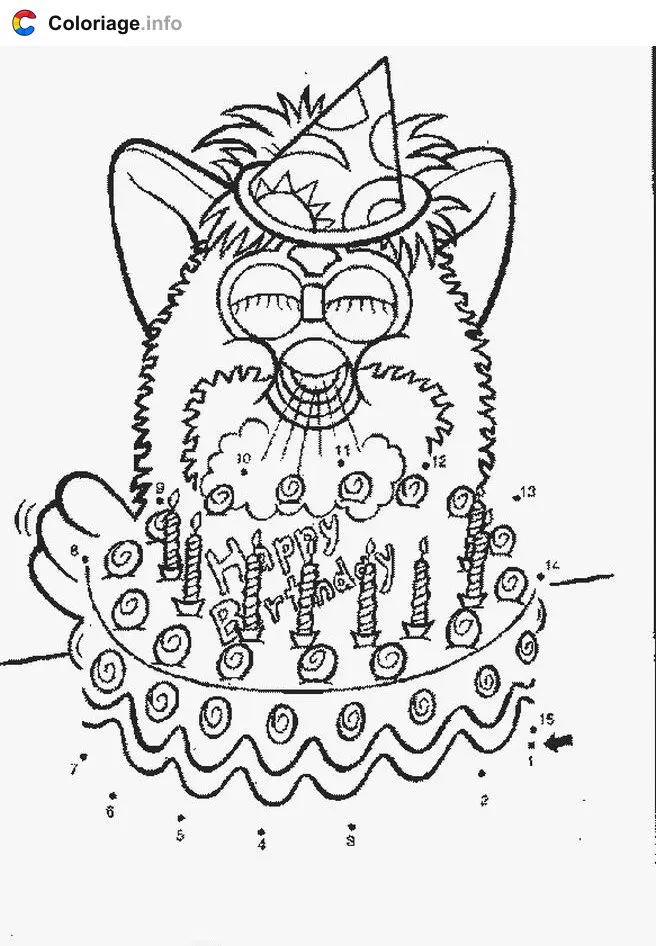 Coloriage Furby 004 - Furby à imprimer