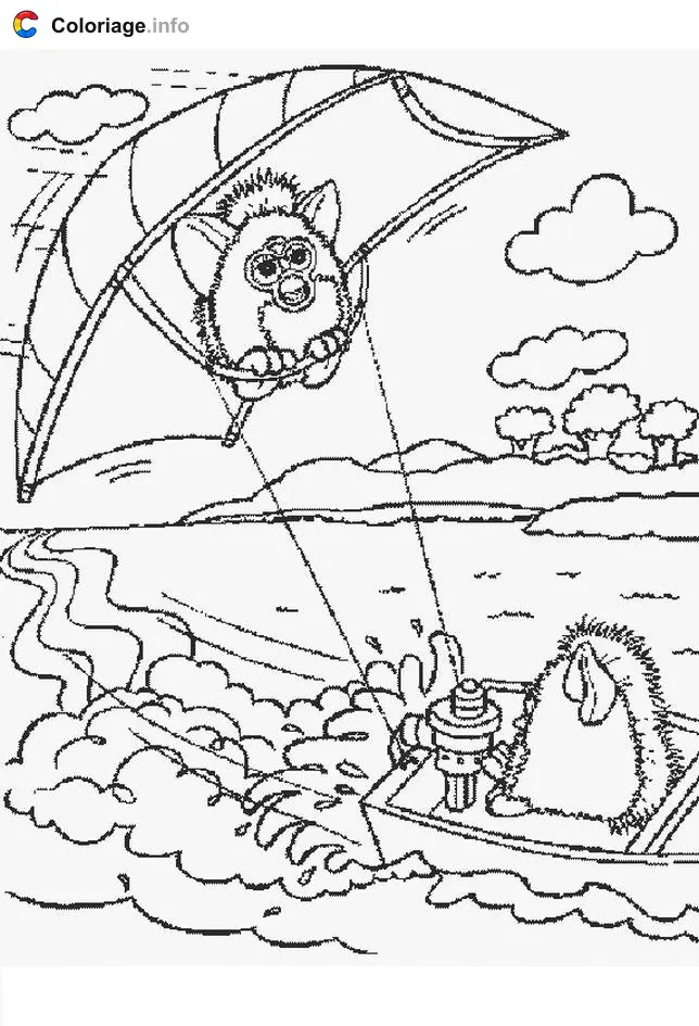 Coloriage Furby 008 - Furby à imprimer