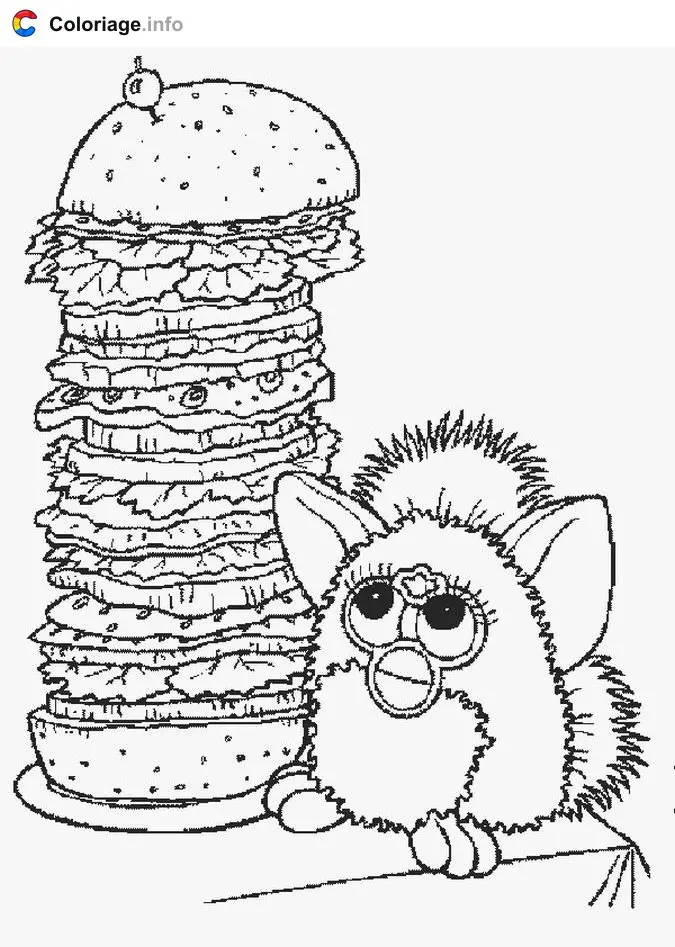 Coloriage Furby 009 - Furby à imprimer