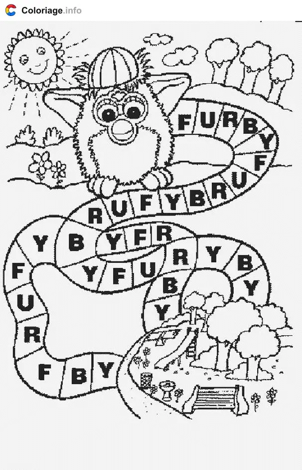 Coloriage Furby 011 - Furby à imprimer