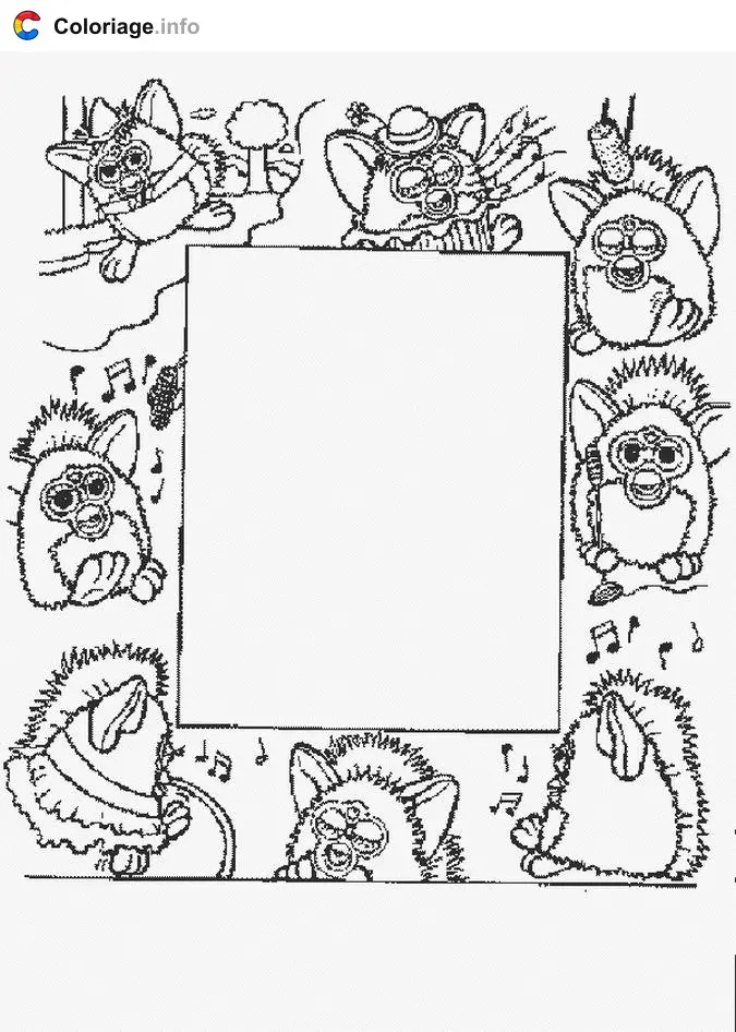 Coloriage Furby 012 - Furby à imprimer