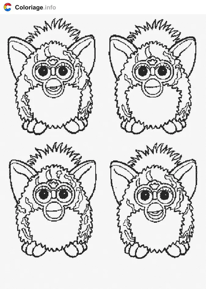 Coloriage Furby 013 - Furby à imprimer