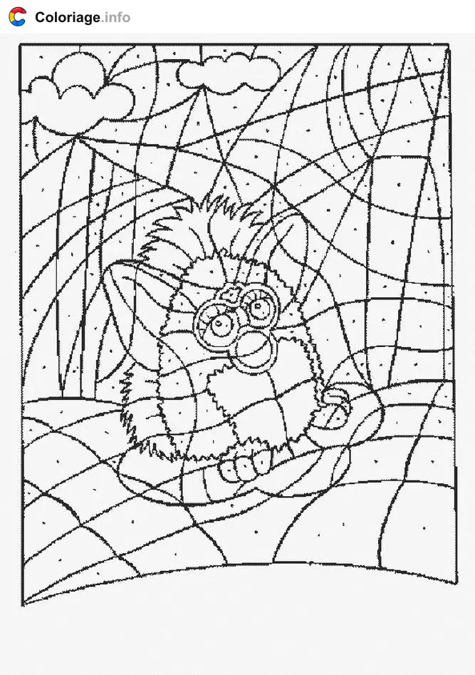 Coloriage Furby 014 - Furby à imprimer