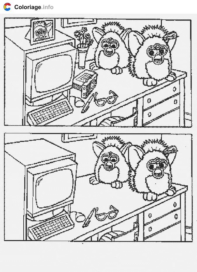 Coloriage Furby 015 - Furby à imprimer