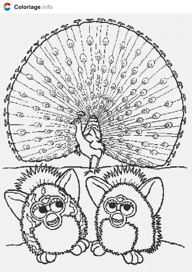 Coloriage Furby 016 - Furby à imprimer