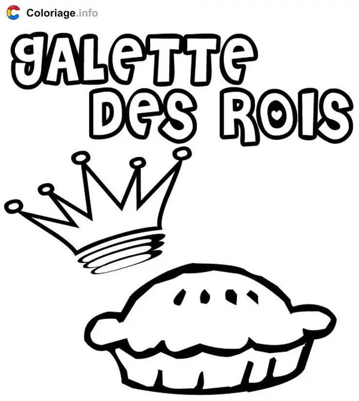 Galette des rois coloring page to print
