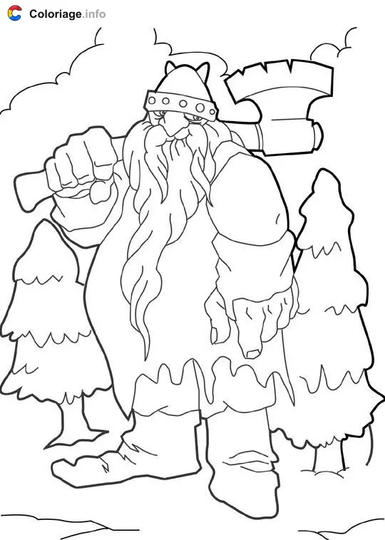Coloriage Géant dessin - Mythologie à imprimer