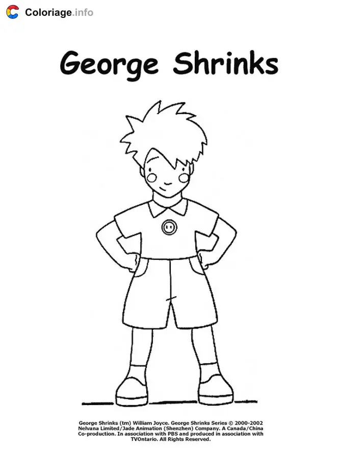 Coloriage George - George rétrécit à imprimer