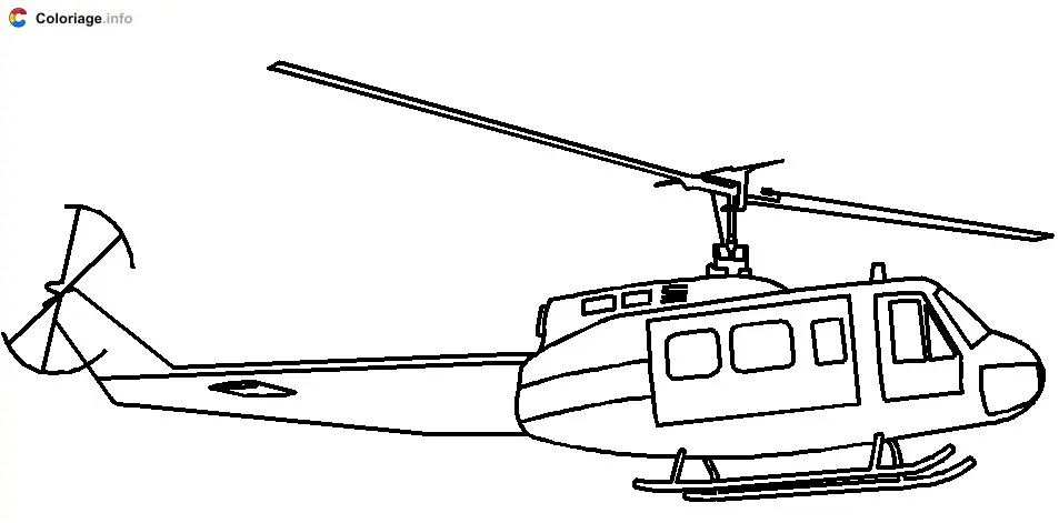 Coloriage Hélicoptère des sauveteurs - Hélicoptère à imprimer
