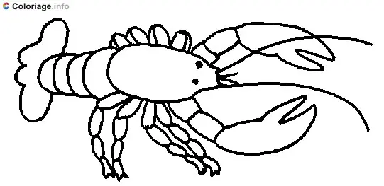 Coloriage Homard - Marin à imprimer