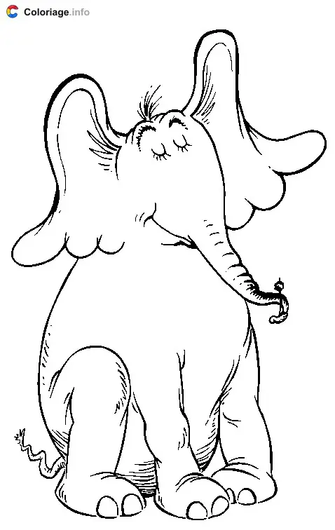 Coloriage Horton l'éléphant - Horton à imprimer