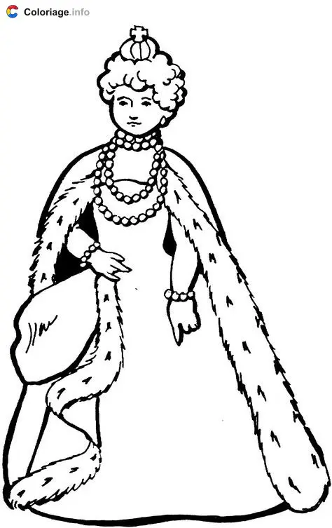 Coloriage Image à colorier de la reine - Royauté à imprimer
