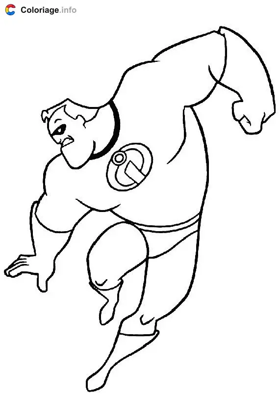 Coloriage Indestructible - Les Indestructibles à imprimer
