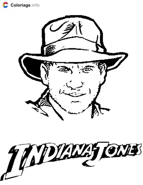 Coloriage Indiana Jones - Indiana Jones à imprimer