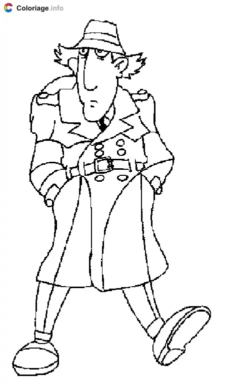 Coloriage Inspecteur Gadget marche - Inspecteur Gadget à imprimer