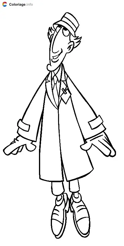 Coloriage Inspecteur Gadget - Inspecteur Gadget à imprimer