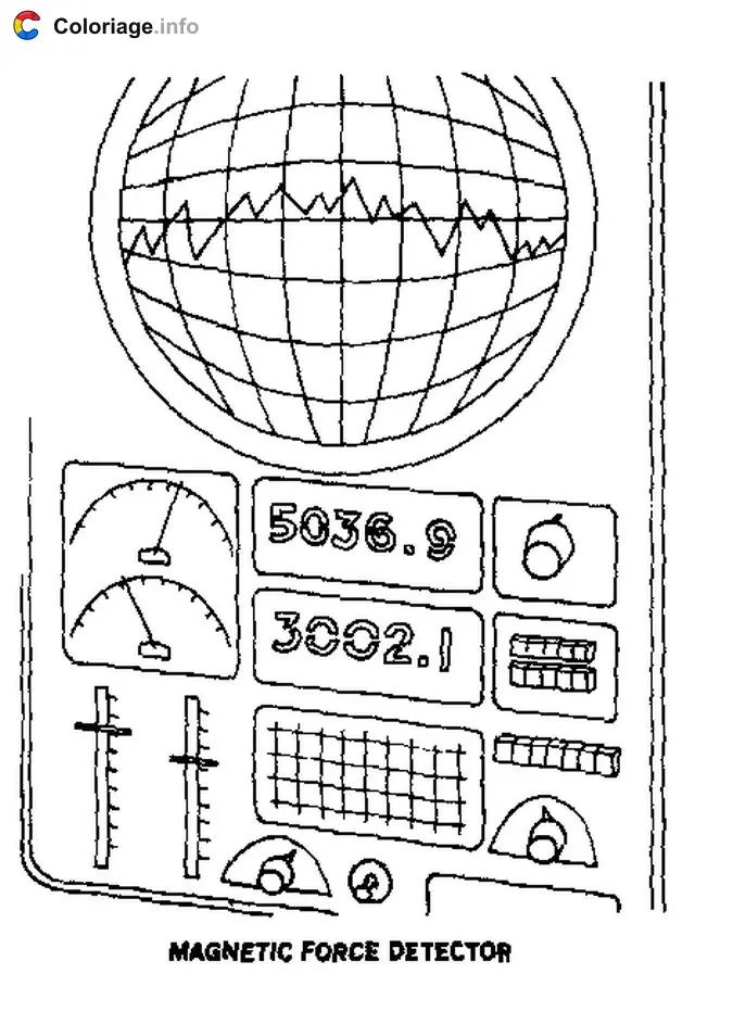 Coloriage Instruments mesure - Espace à imprimer