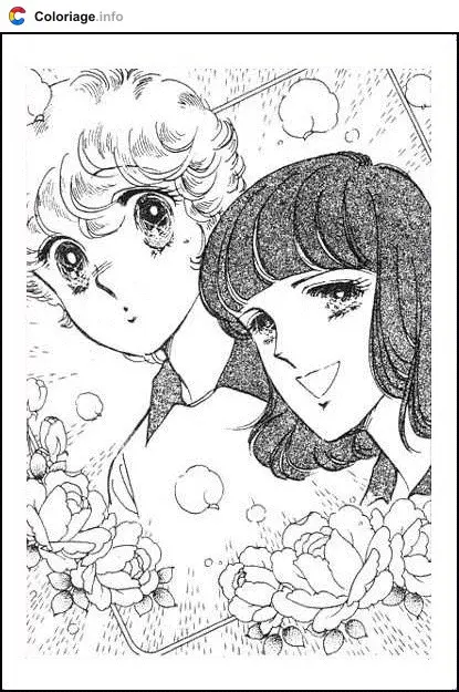 Coloriage Jeanne et Peggy - Jeanne et Serge à imprimer