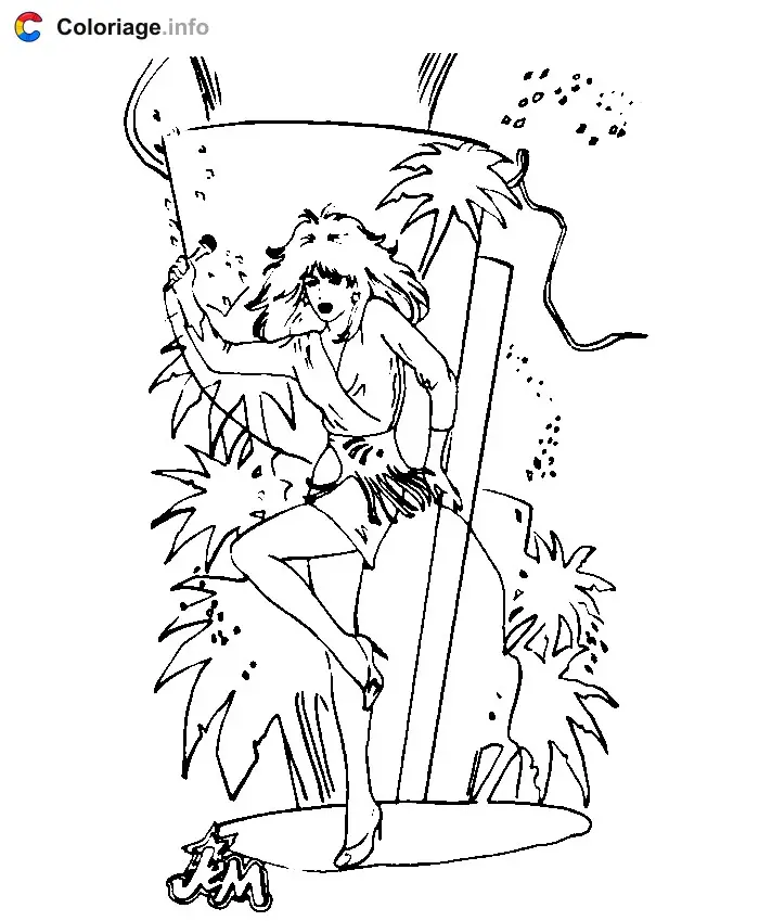 Coloriage Jem 002 - Jem et les Hologrammes à imprimer