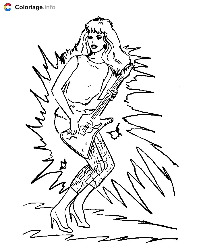 Coloriage Jem 003 - Jem et les Hologrammes à imprimer