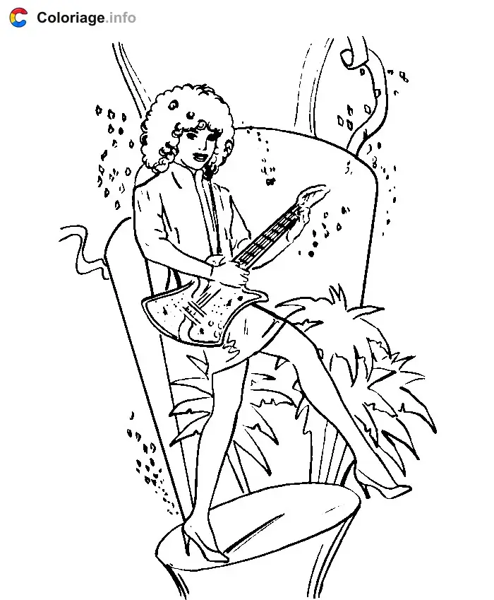 Coloriage Jem 005 - Jem et les Hologrammes à imprimer